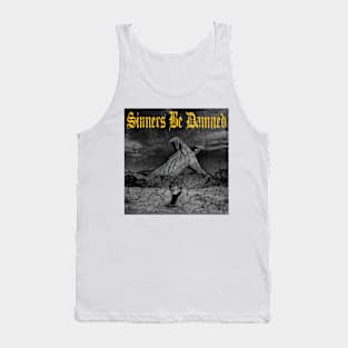 Sinners Be Damned Graphic Design (Yellow) Tank Top